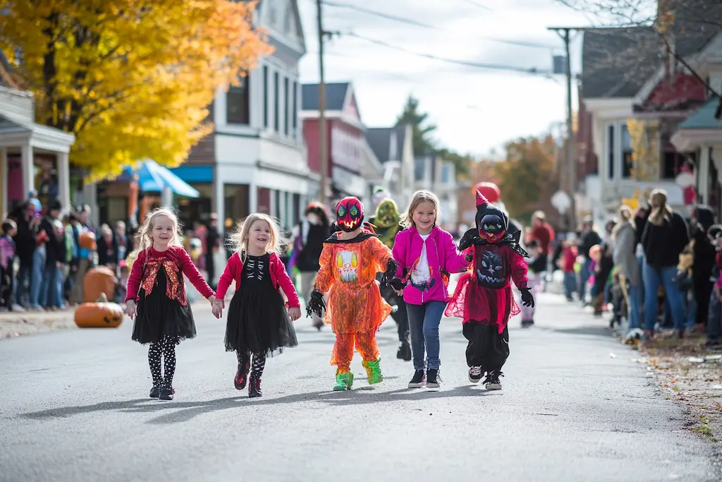 Kids dressed up for Irvington Halloween Festival