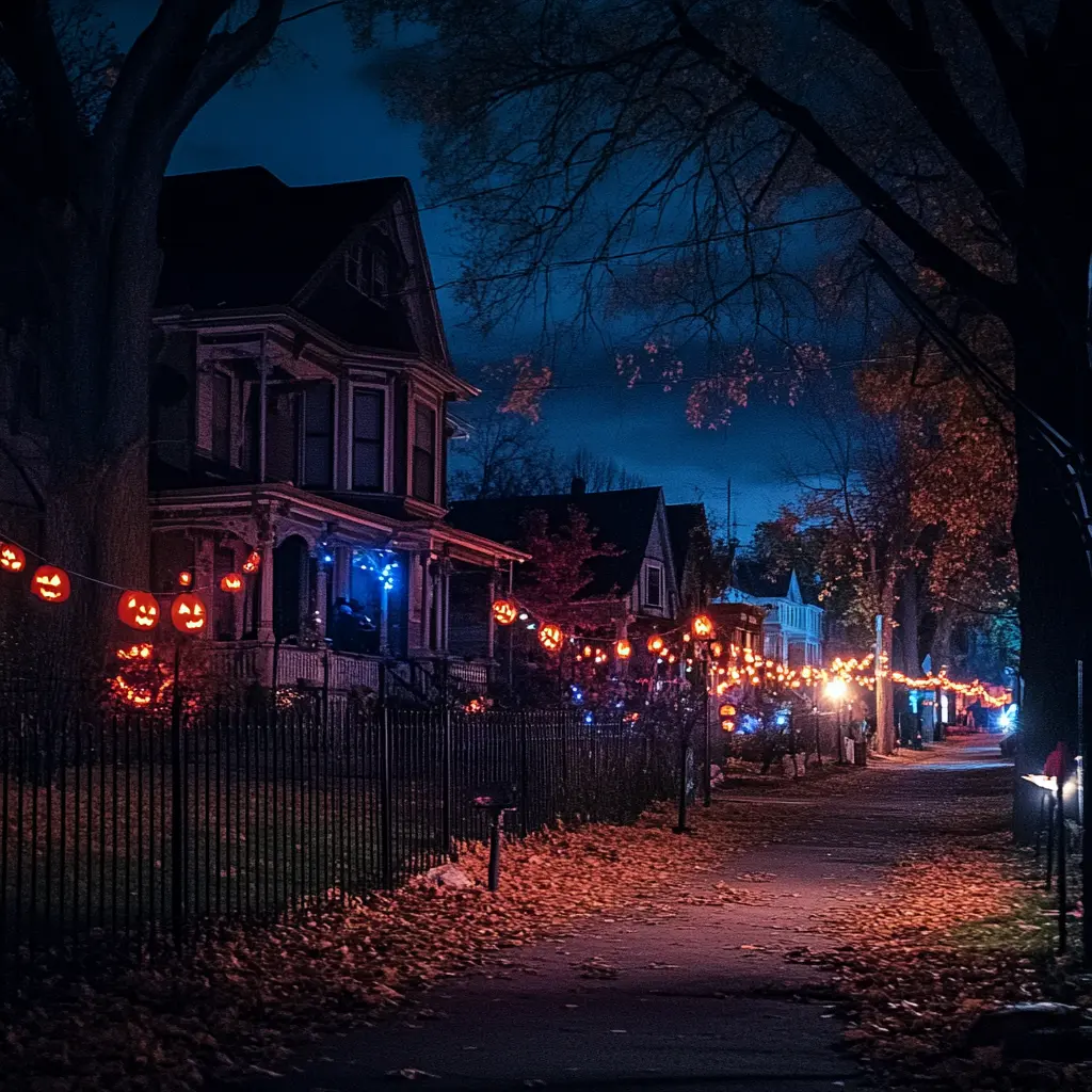 Irvington decorated for Halloween